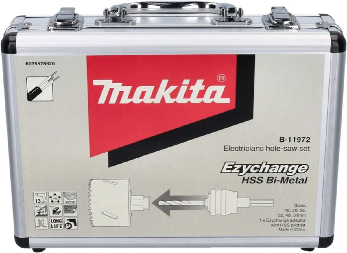 Makita B-11972 Gatenzagenset 8-delig - 16/20/25/32/40/51mm - afbeelding 6 van 6