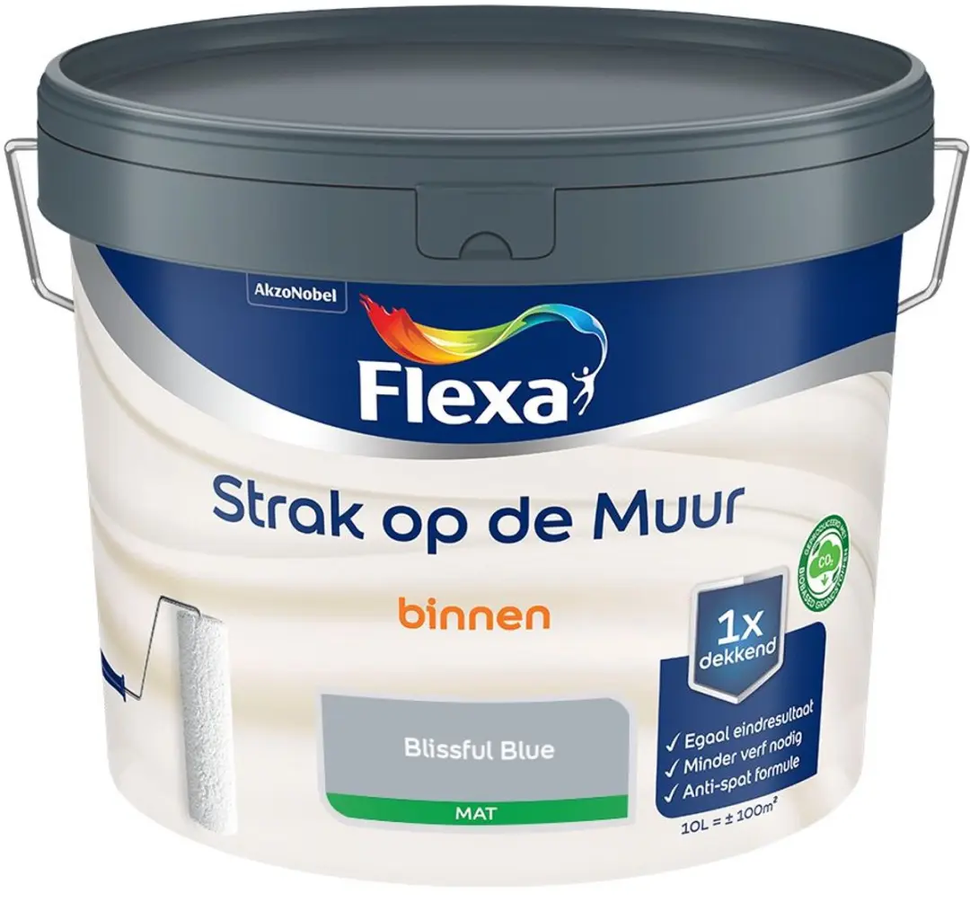 Flexa Strak Op De Muur Binnenmat Blissful Blue 10L