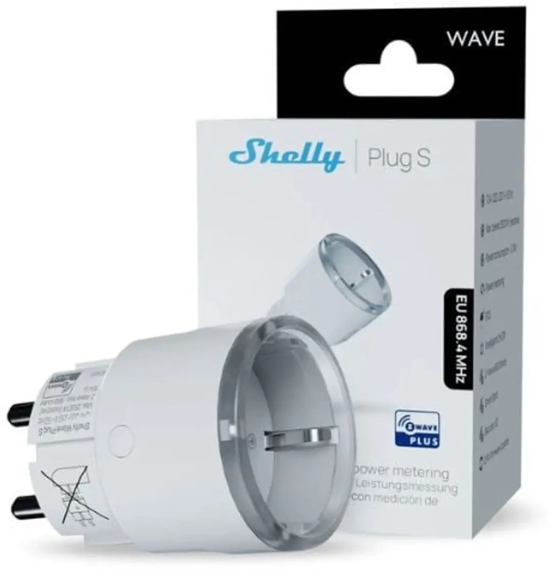 Shelly Plug S Z-wave Slimme Stekker - Wit