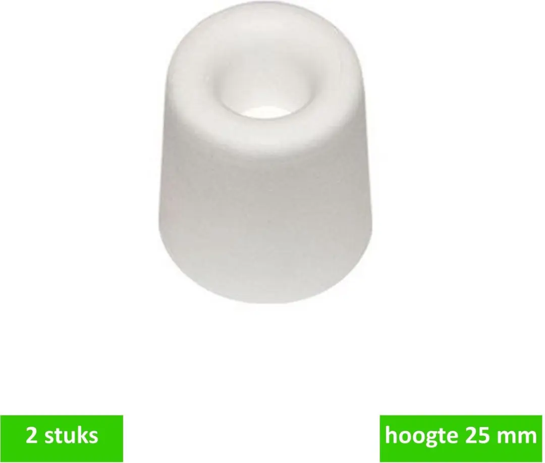 Deltafix Deurbuffer Rubber 25mm Wit