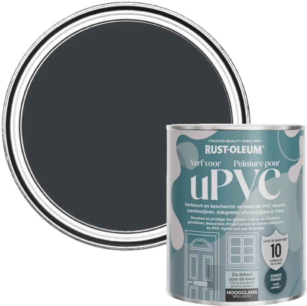 Rust-Oleum Verf PVC Hoogglans Antraciet 750ml