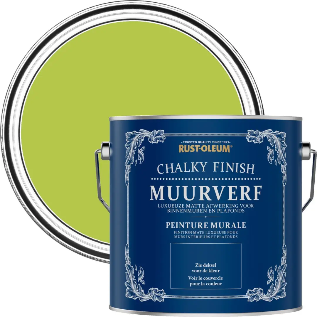 Rust-Oleum Groen Chalky Finish Muurverf Limoen 2,5L