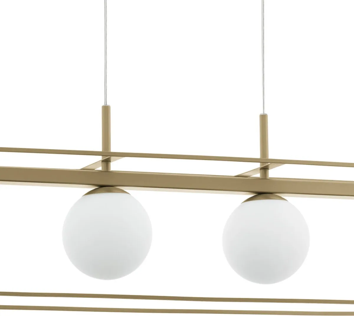 Eglo Vallaspra Hanglamp E14 - 4 Lichtpunten Goud/Wit