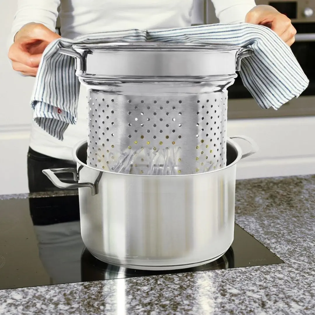 Orion Anett Roestvrijstalen Pastainzet 24cm - 8L - Zilver