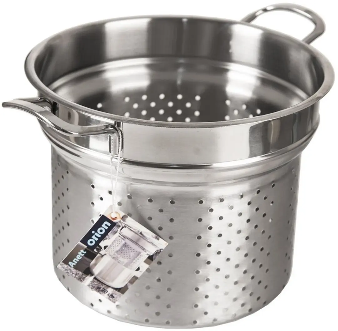 Orion Anett Roestvrijstalen Pastainzet 24cm - 8L - Zilver