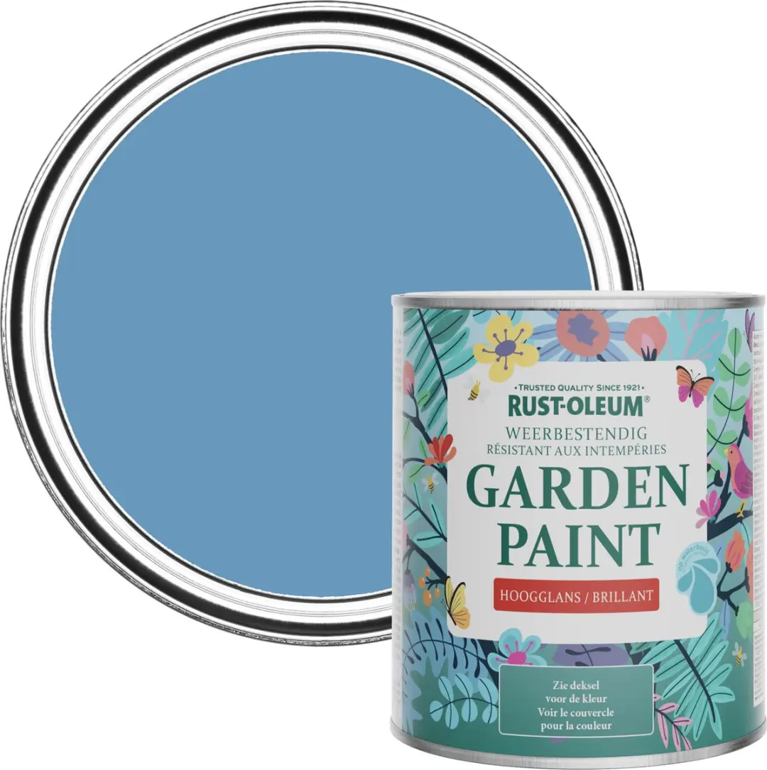 Rust-Oleum Blauw Tuinverf Hoogglans 750ml