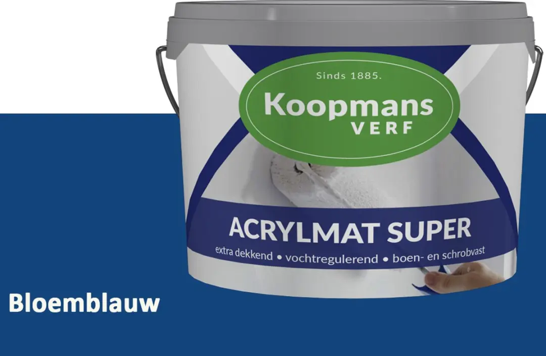 Koopmans Acrylmat Super Matte Muurverf Bloemblauw 2,5L