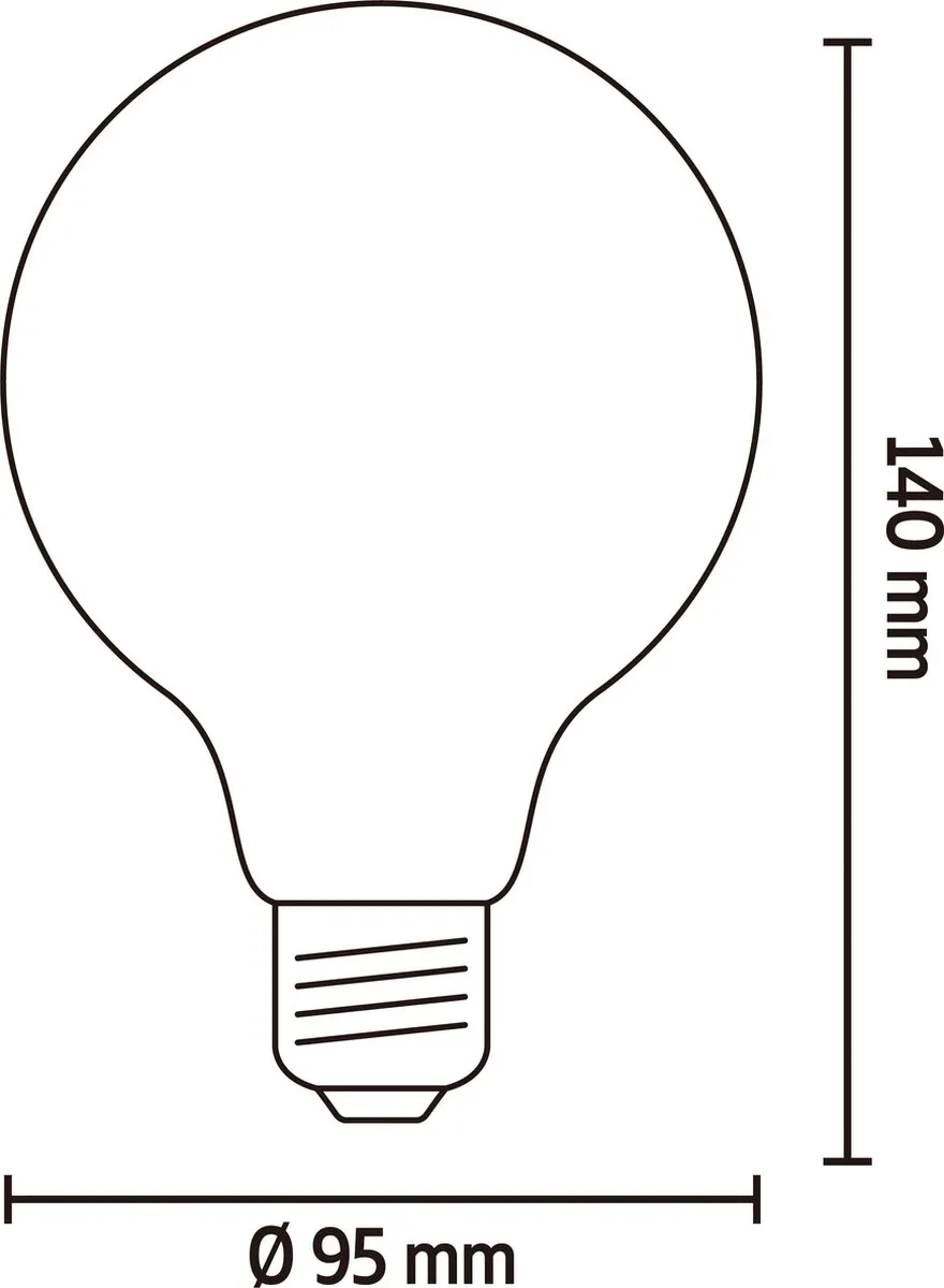 Calex Filament LED Lamp E27 - Goud - 2100K - 3.8W