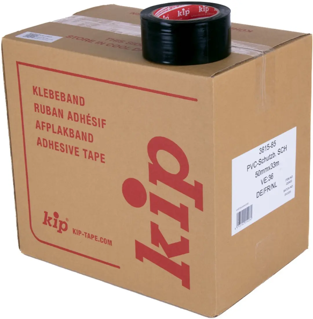 Kip 3815 PVC Dansvloer Tape 50mm x 33m - 36 Rollen - Zwart
