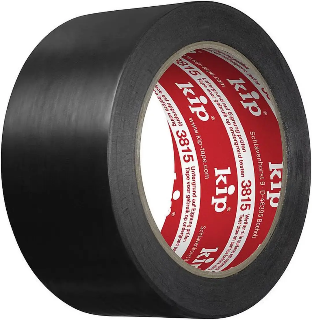 Kip 3815 PVC Dansvloer Tape 50mm x 33m - 36 Rollen - Zwart