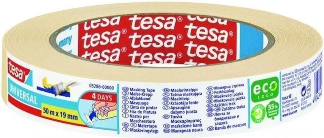 Tesa Standard 04323-00040-00 Schilderstape - 50m x 19mm - Beige
