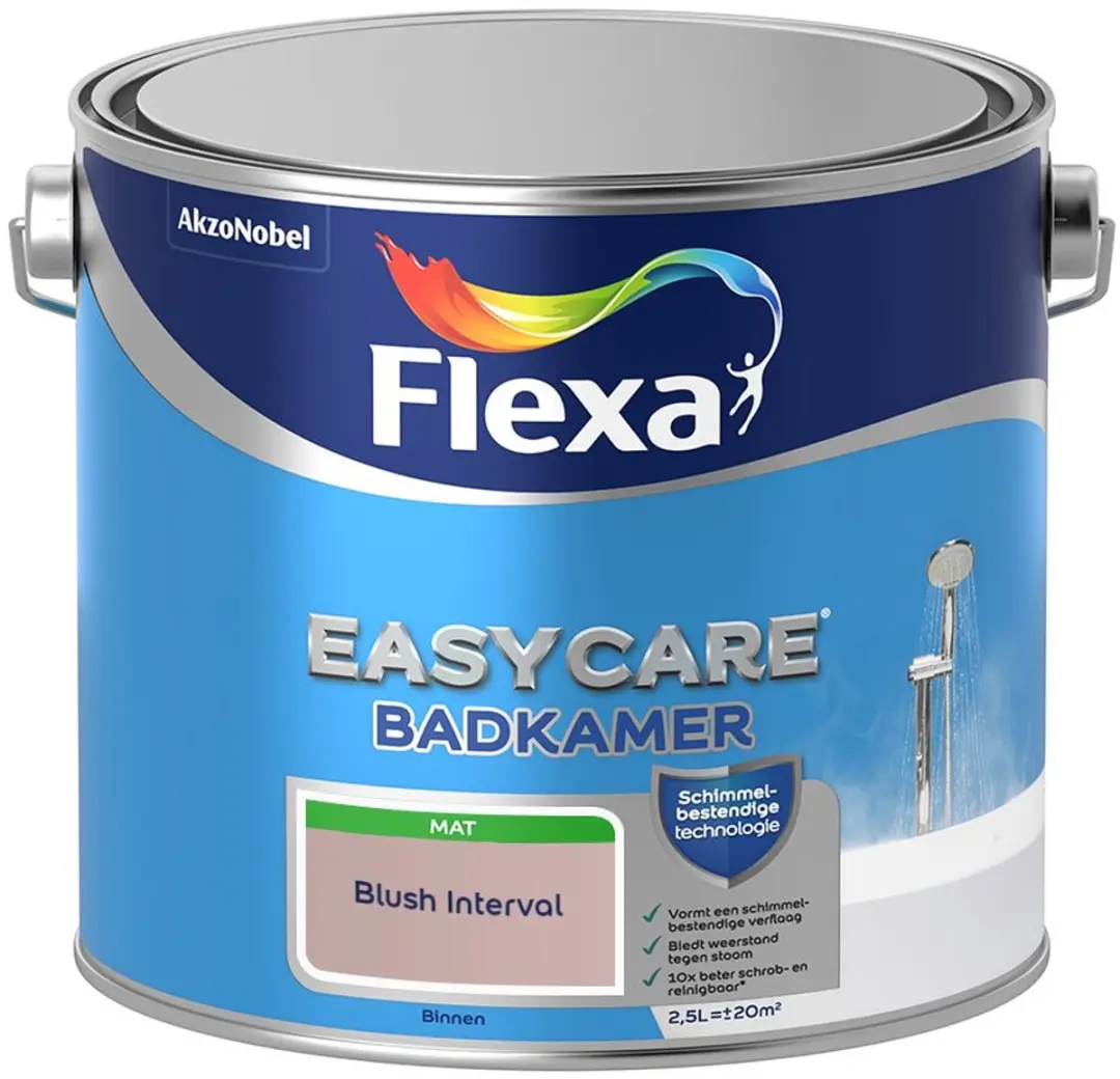 Flexa Easycare Badkamer Mengverf Blush Interval 2,5L
