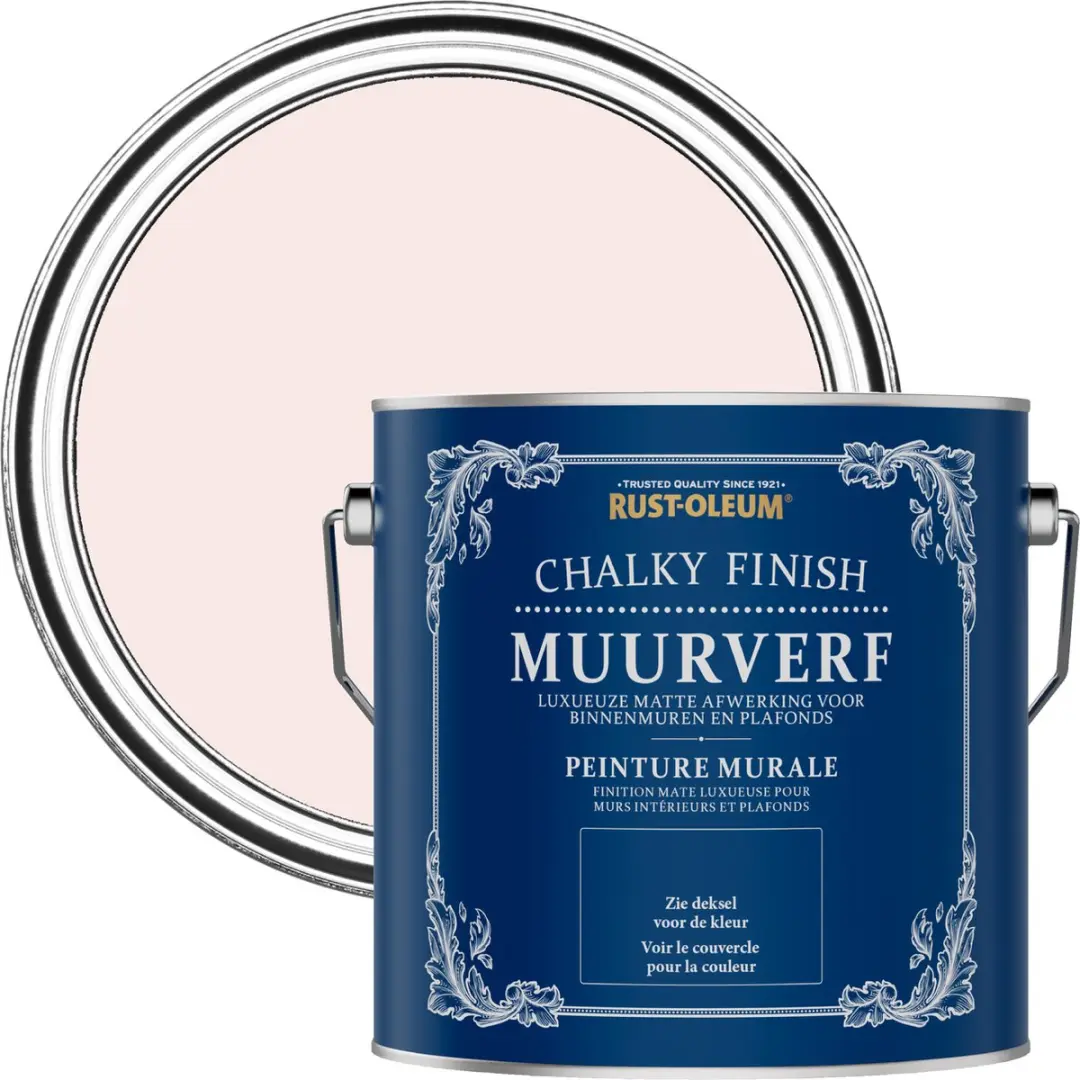 Rust-Oleum Porselein Roze Chalky Finish Muurverf 2,5L