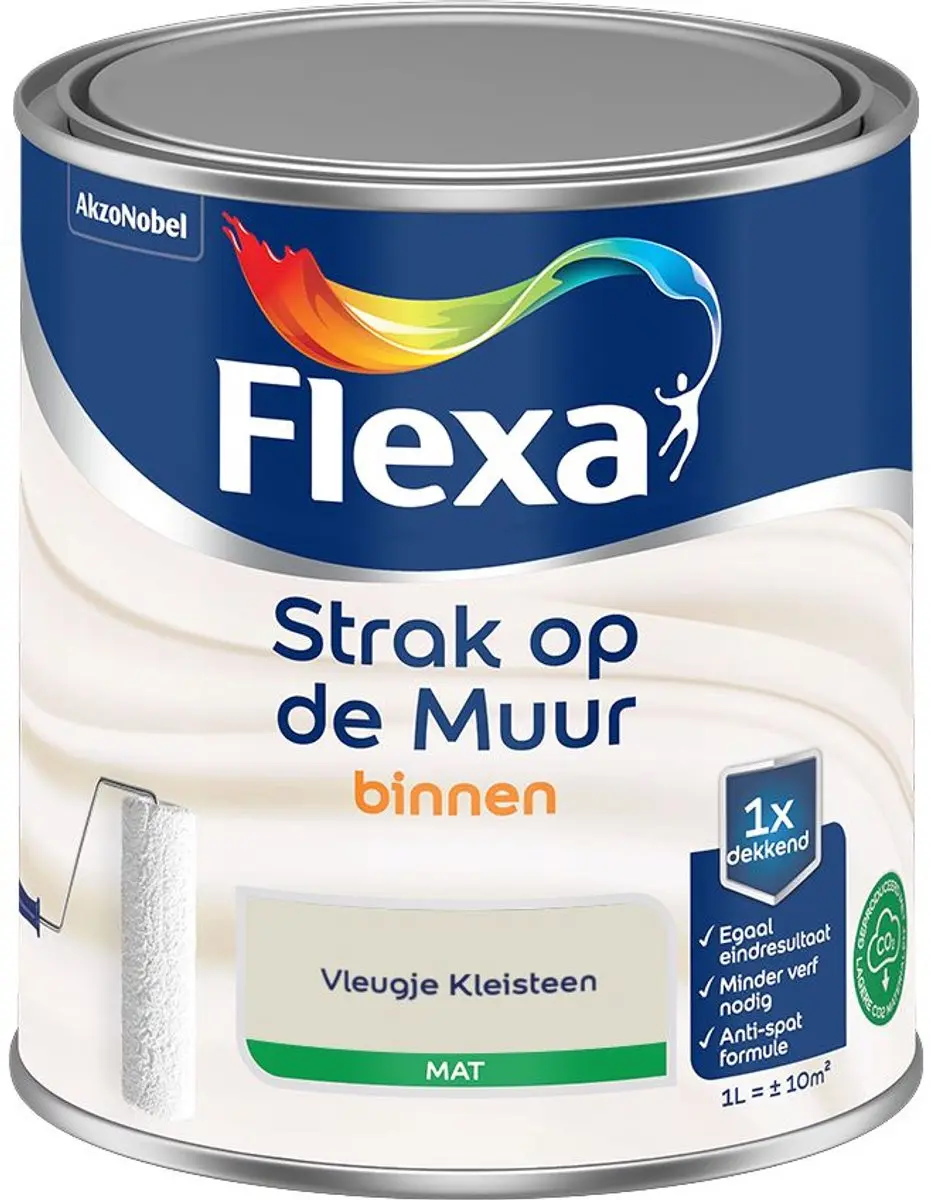 Flexa Strak Op De Muur Binnenverf Vleugje Kleisteen 1L