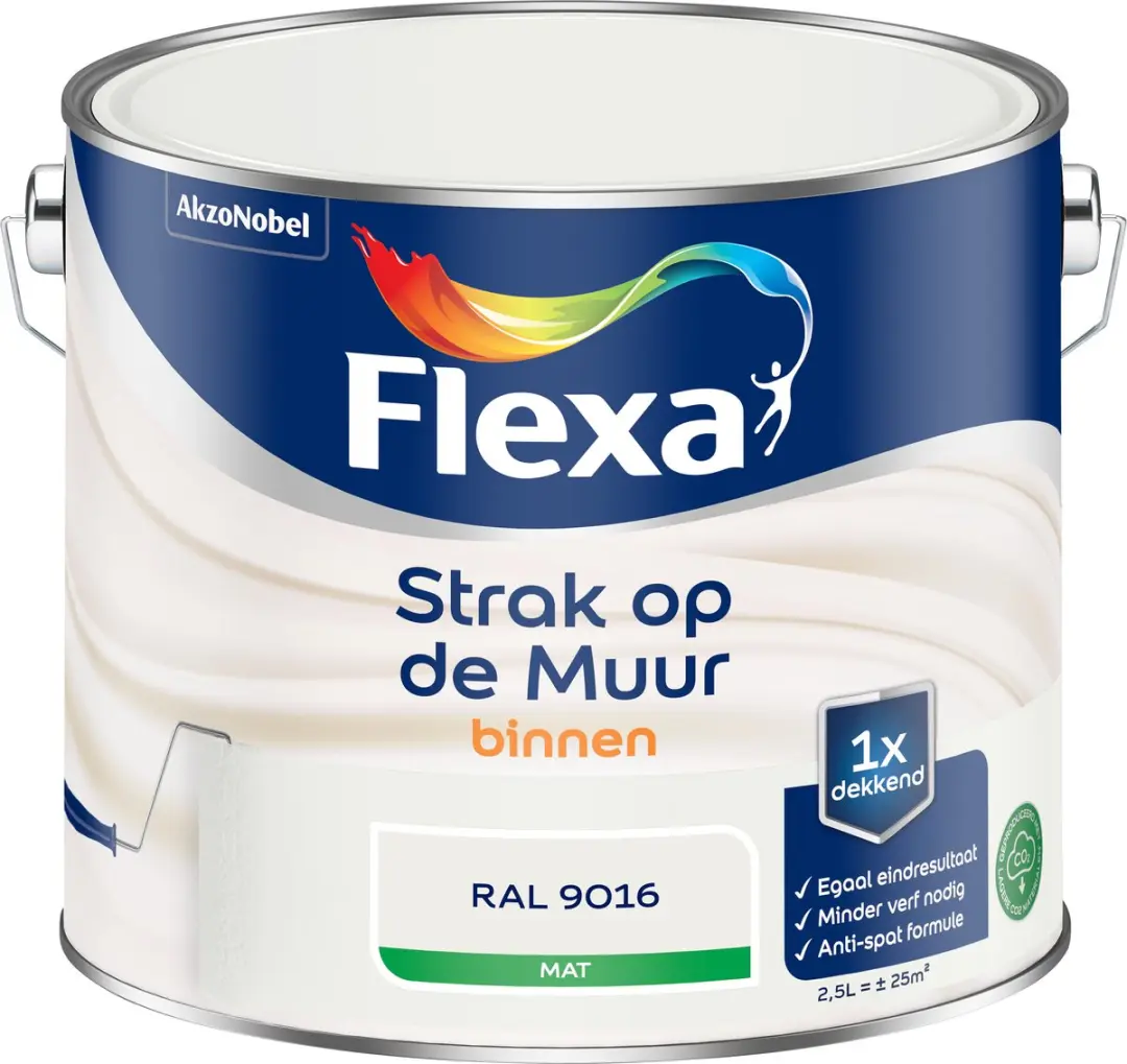 Flexa Strak op de Muur Binnenmat Fris Wit 2,5L