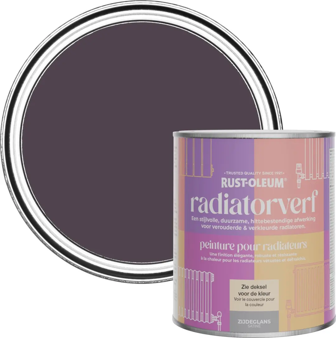 Rust-Oleum Donkerpaars Radiatorverf Zijdeglans 750ml