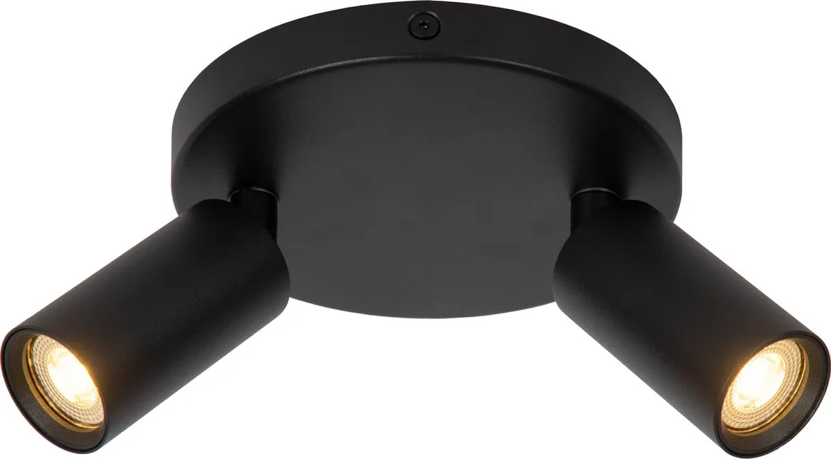 Lucide Ritmo Plafondspot Ø15cm 2xGU10 - Zwart