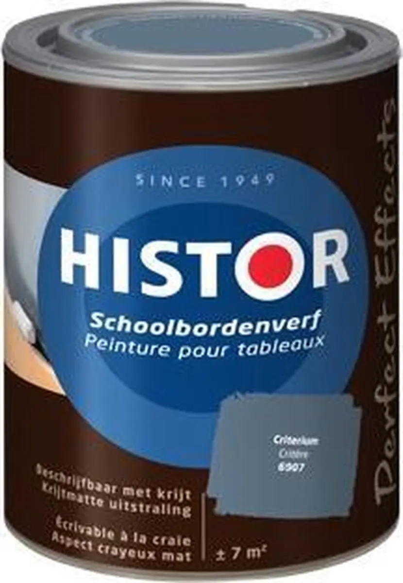 Histor Perfect Effects Schoolbordenverf 1L - Blauw 6907