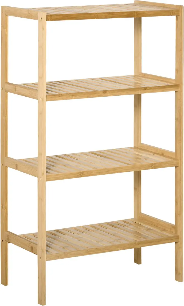 Homcom Open Kast Natuurhout 62x33x112cm