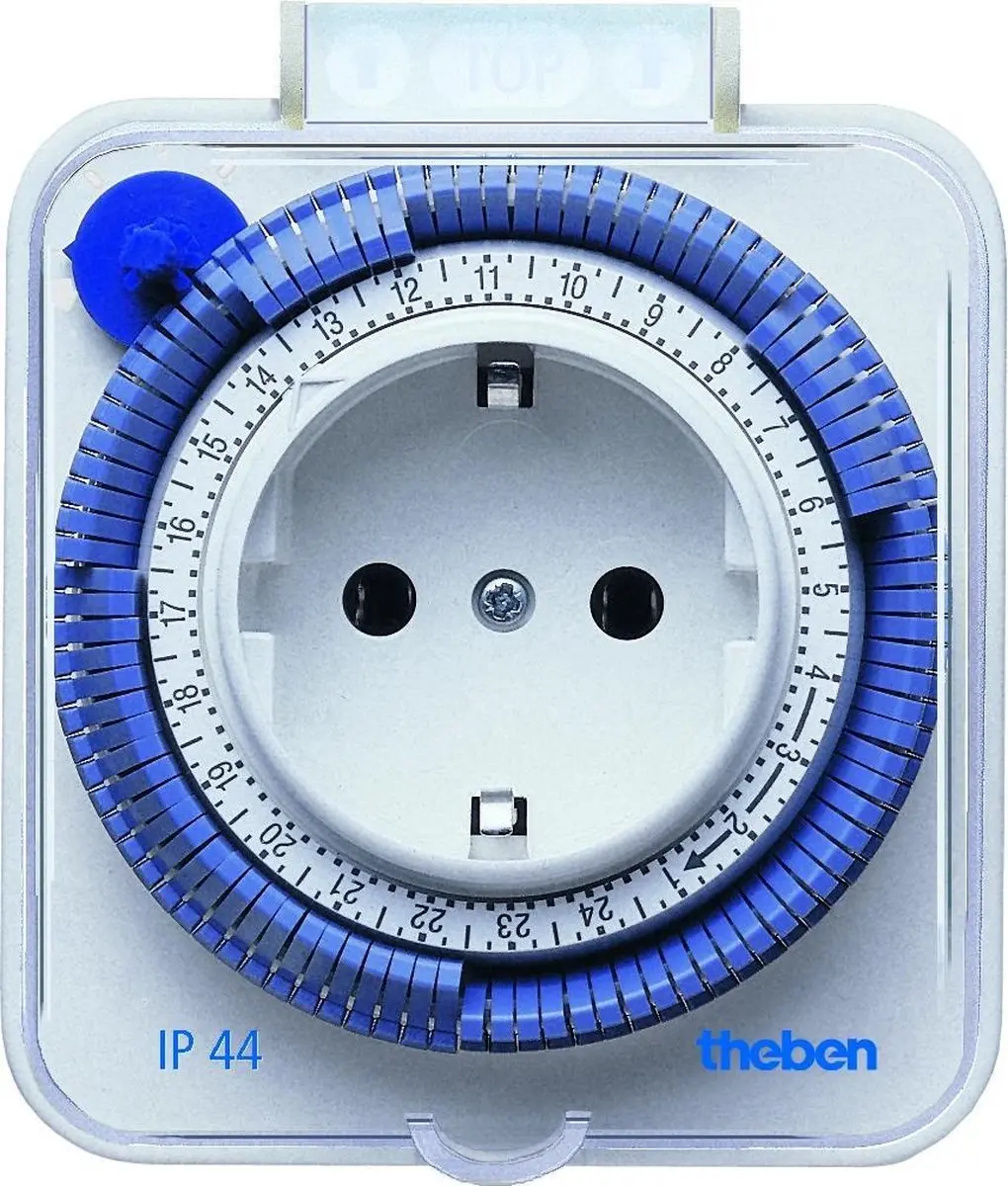 Theben 0260855 Schakelklok IP44 - 400W - Wit