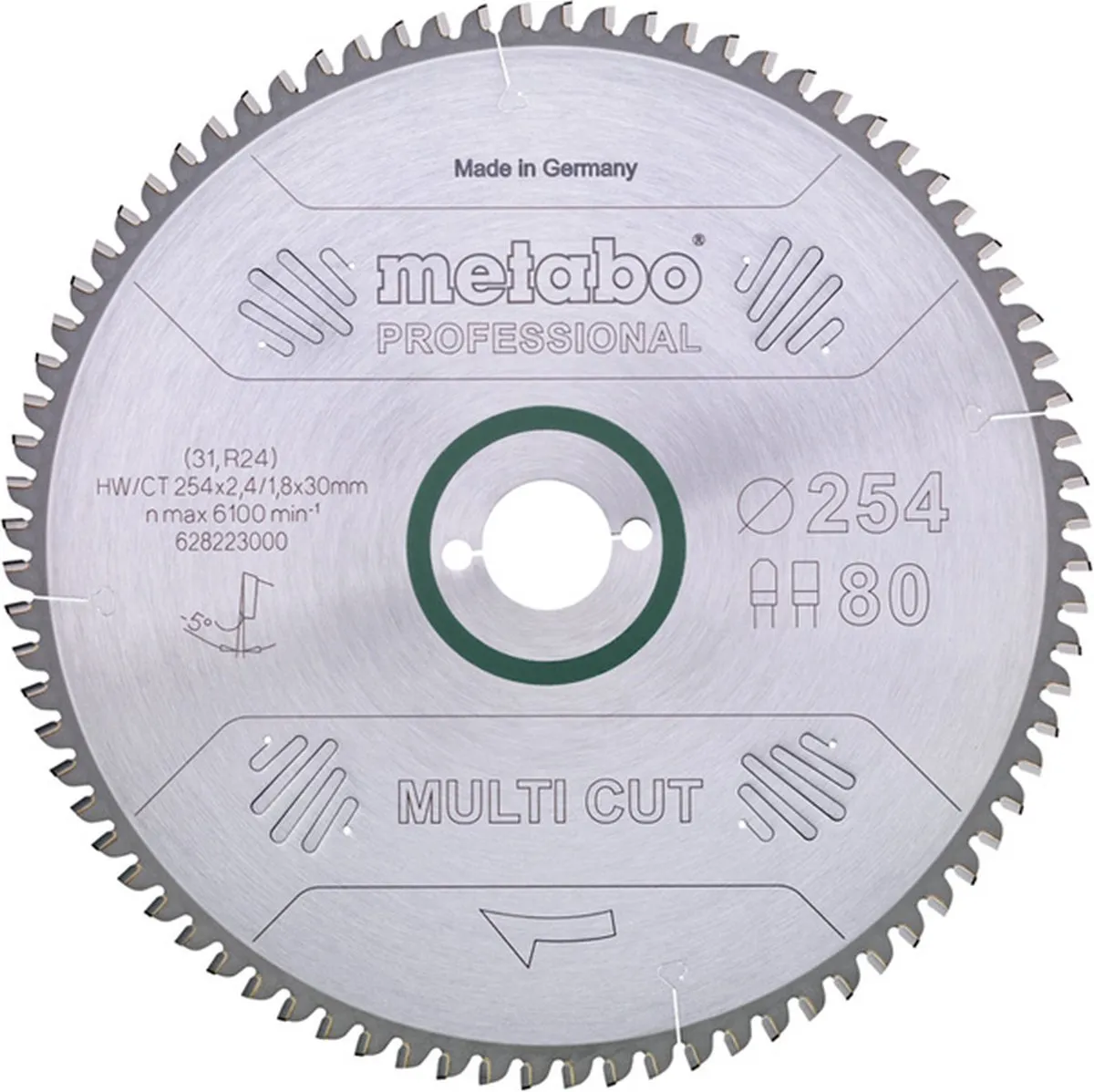 Metabo HM 250x30mm 80 Tanden Cirkelzaagblad