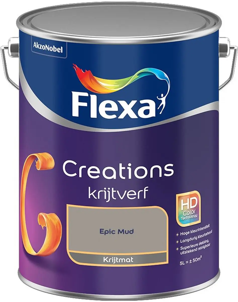 Flexa Creations Muurverf Krijt Epic Mud
