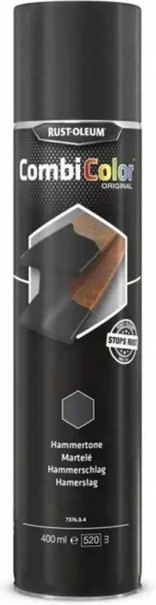 Rust-Oleum Combicolor Hamerslag Zwart 400ml