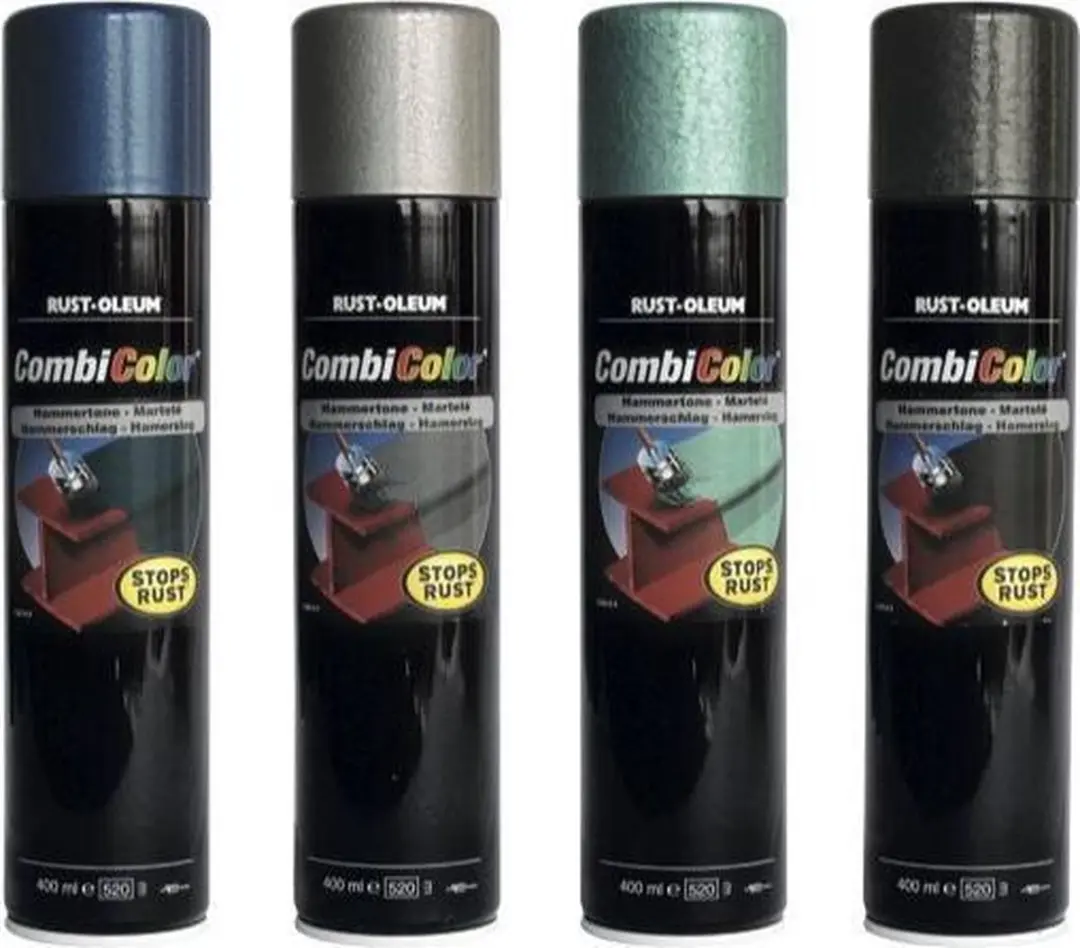 Rust-Oleum Combicolor Hamerslag Zwart 400ml