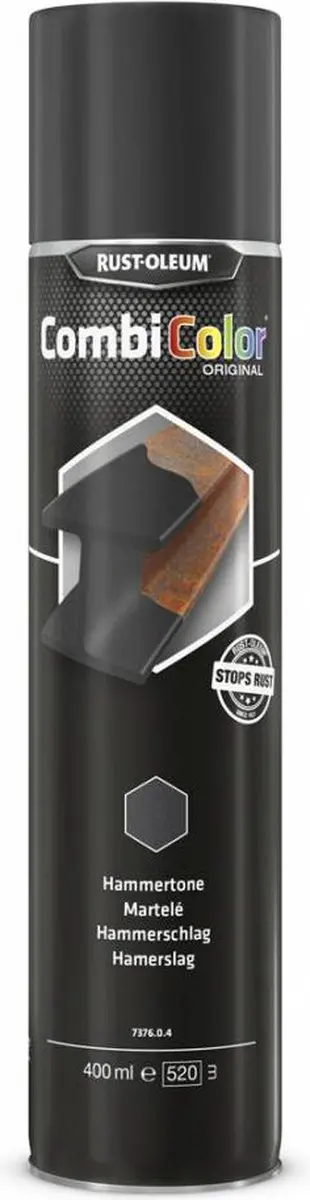 Rust-Oleum Combicolor Hamerslag Zwart 400ml