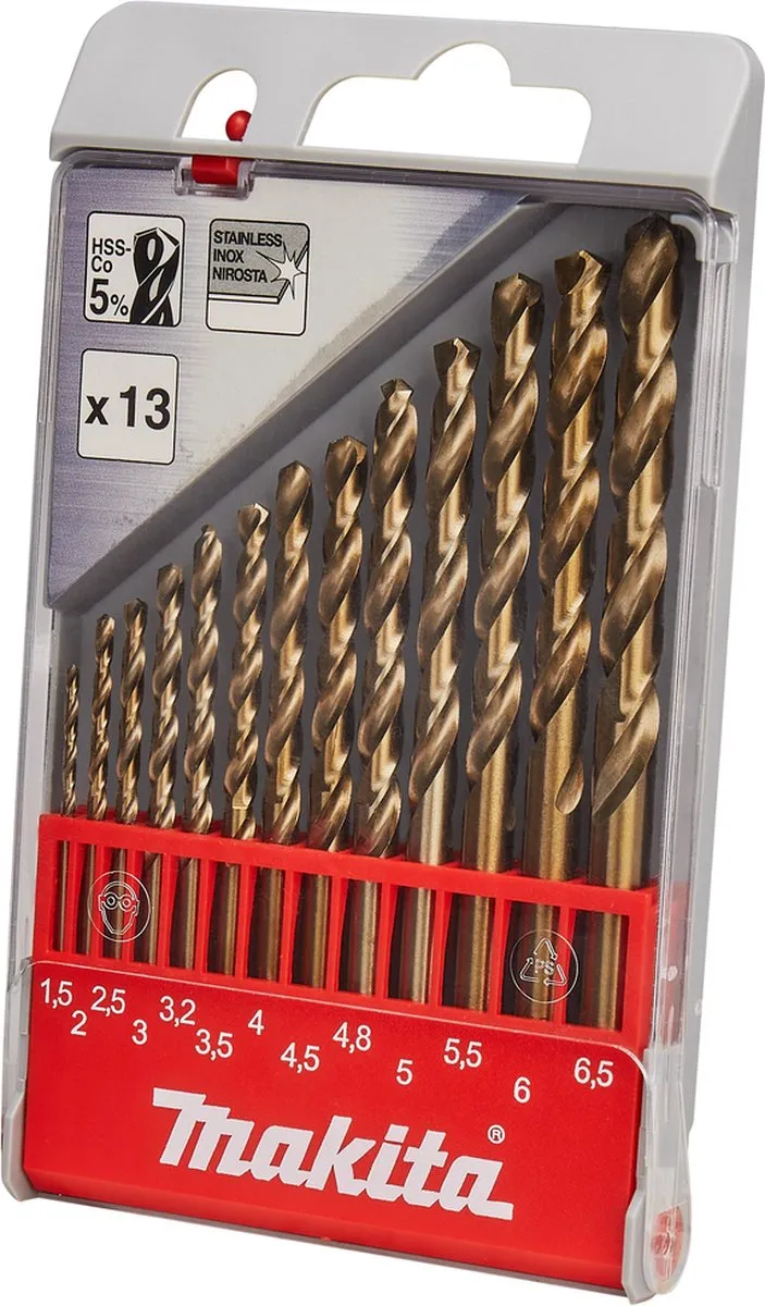 Makita HSS-Co Metaalborenset 13-delig