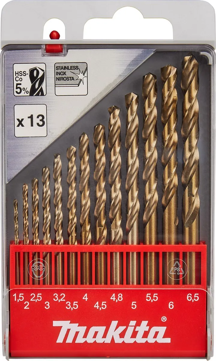 Makita HSS-Co Metaalborenset 13-delig
