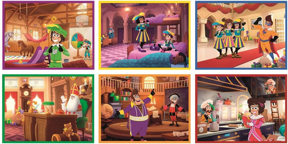 Clementoni Sinterklaas 12-delige Puzzel - 6 Afbeeldingen - Multikleur