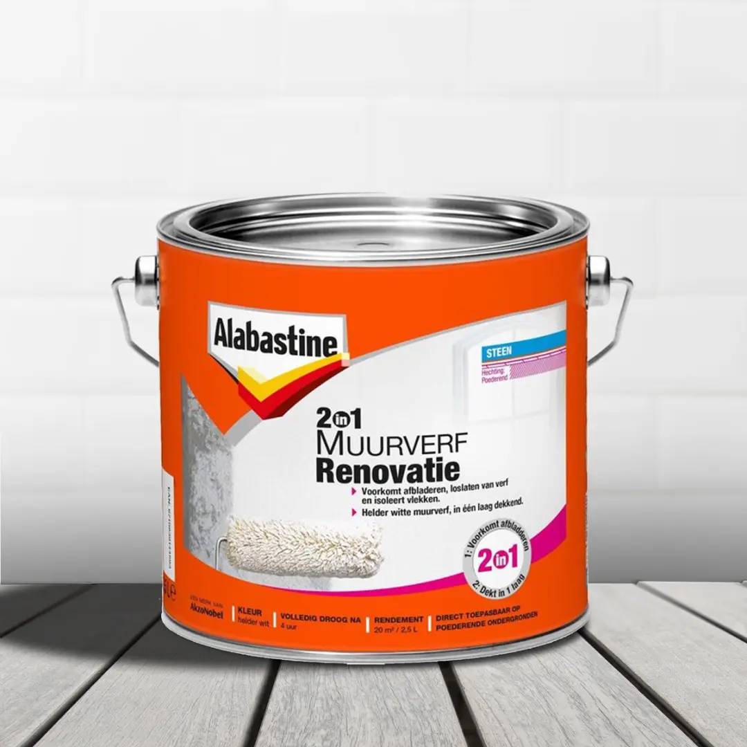 Alabastine Muurverf Alles-in-1 Wit 2,5L