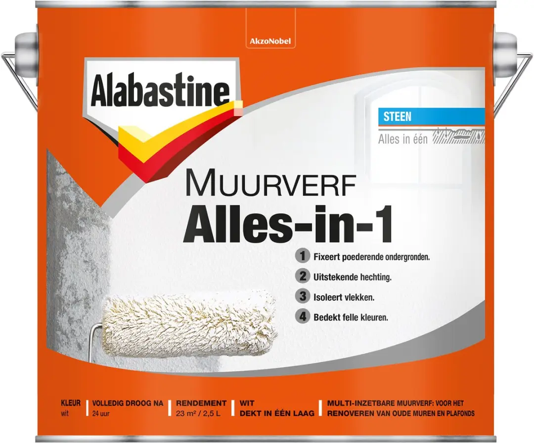Alabastine Muurverf Alles-in-1 Wit 2,5L