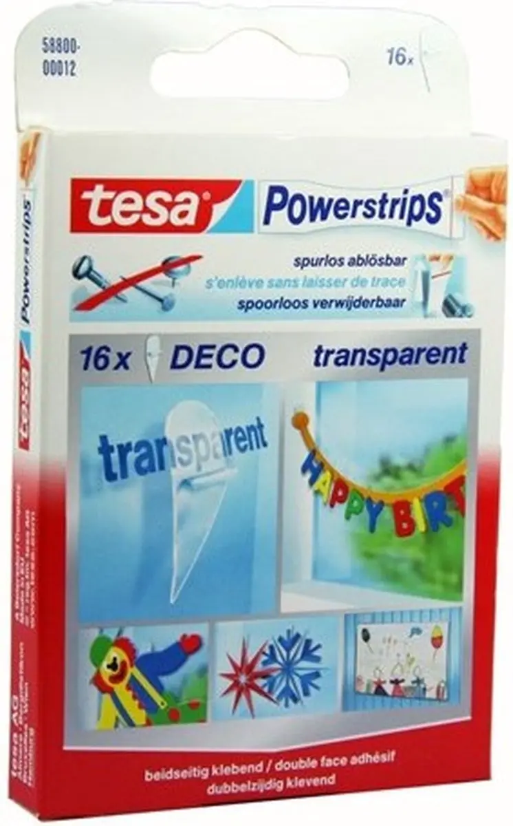 Tesa Powerstrips Deco Kleefstrip - 16 Stuks