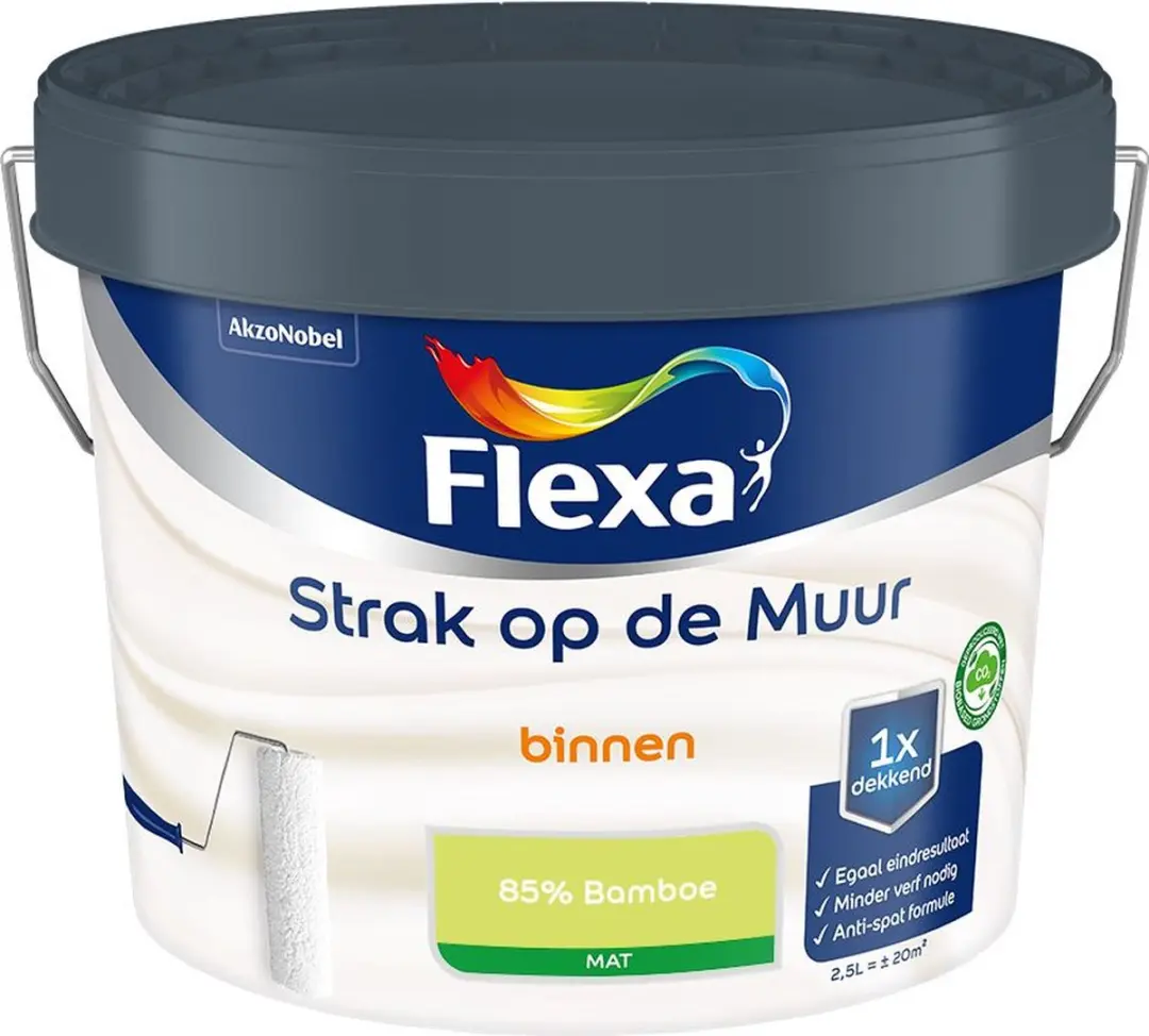 Flexa Strak Op De Muur Binnenmat 85% Bamboe Mengverf 2,5L