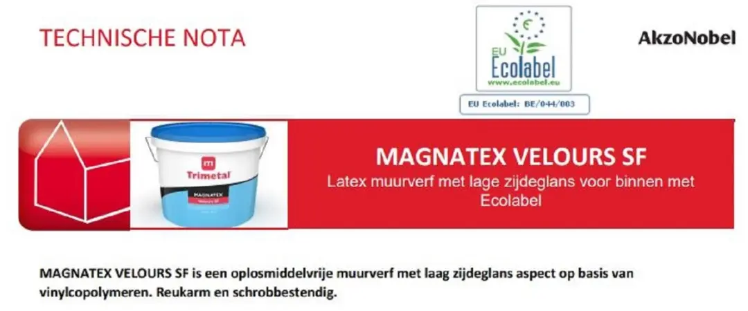 Trimetal Magnatex Velours SF Muurverf 10L - RAL 9010 Gebrokenwit