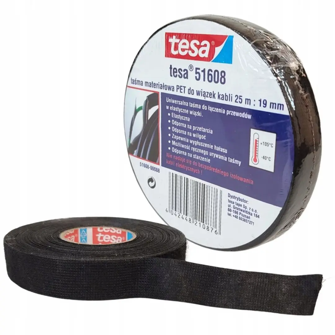 Tesa PET Viltband 25m x 19mm