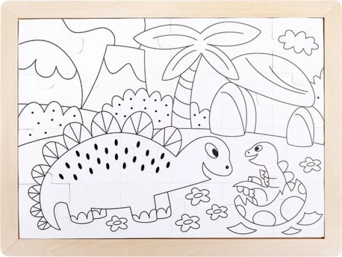 Hape Dino Puzzel 24 Stuks - Multicolor - afbeelding 6 van 6