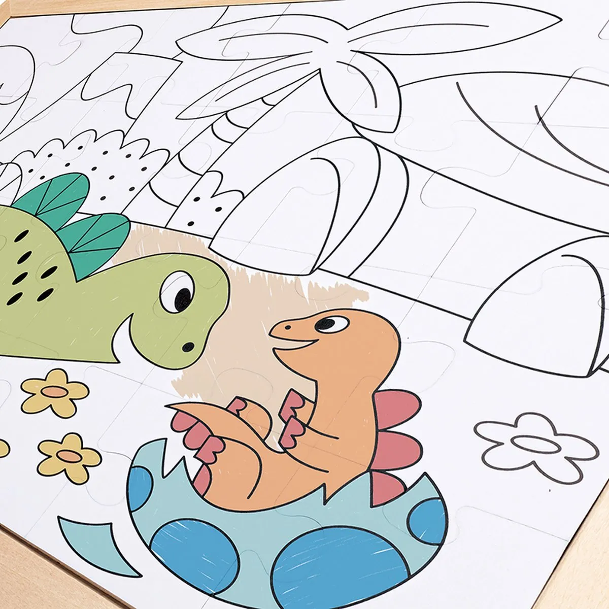 Hape Dino Puzzel 24 Stuks - Multicolor