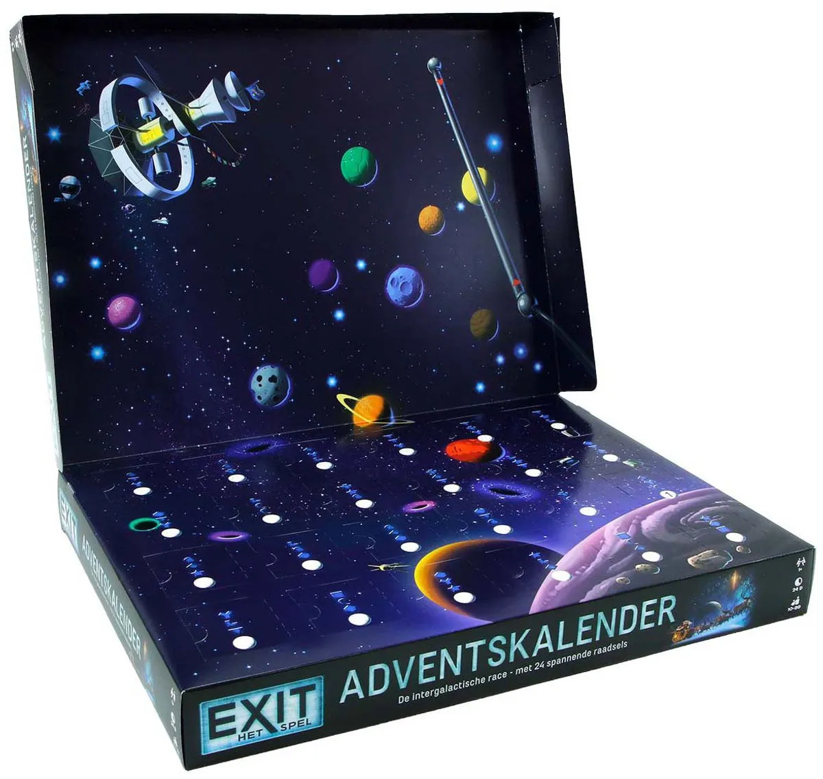 999 Games adventskalender puzzelspel Exit Intergalactische Race escape.