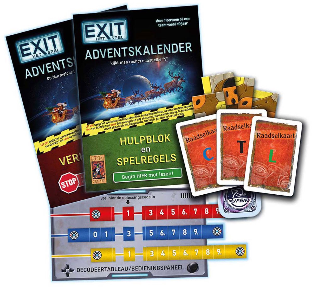 999 Games adventskalender puzzelspel Exit Intergalactische Race escape.