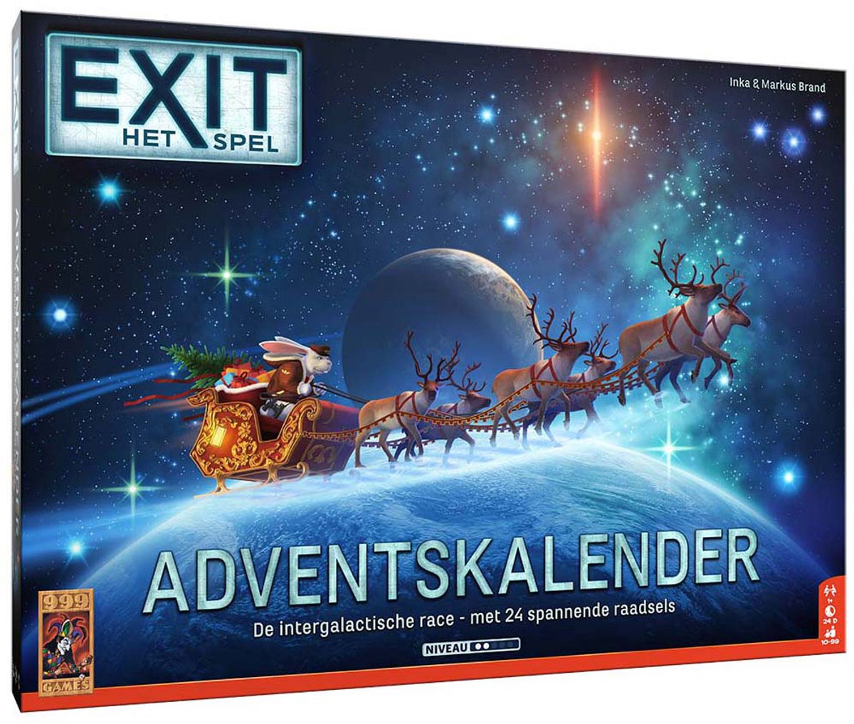 999 Games adventskalender puzzelspel Exit Intergalactische Race escape.