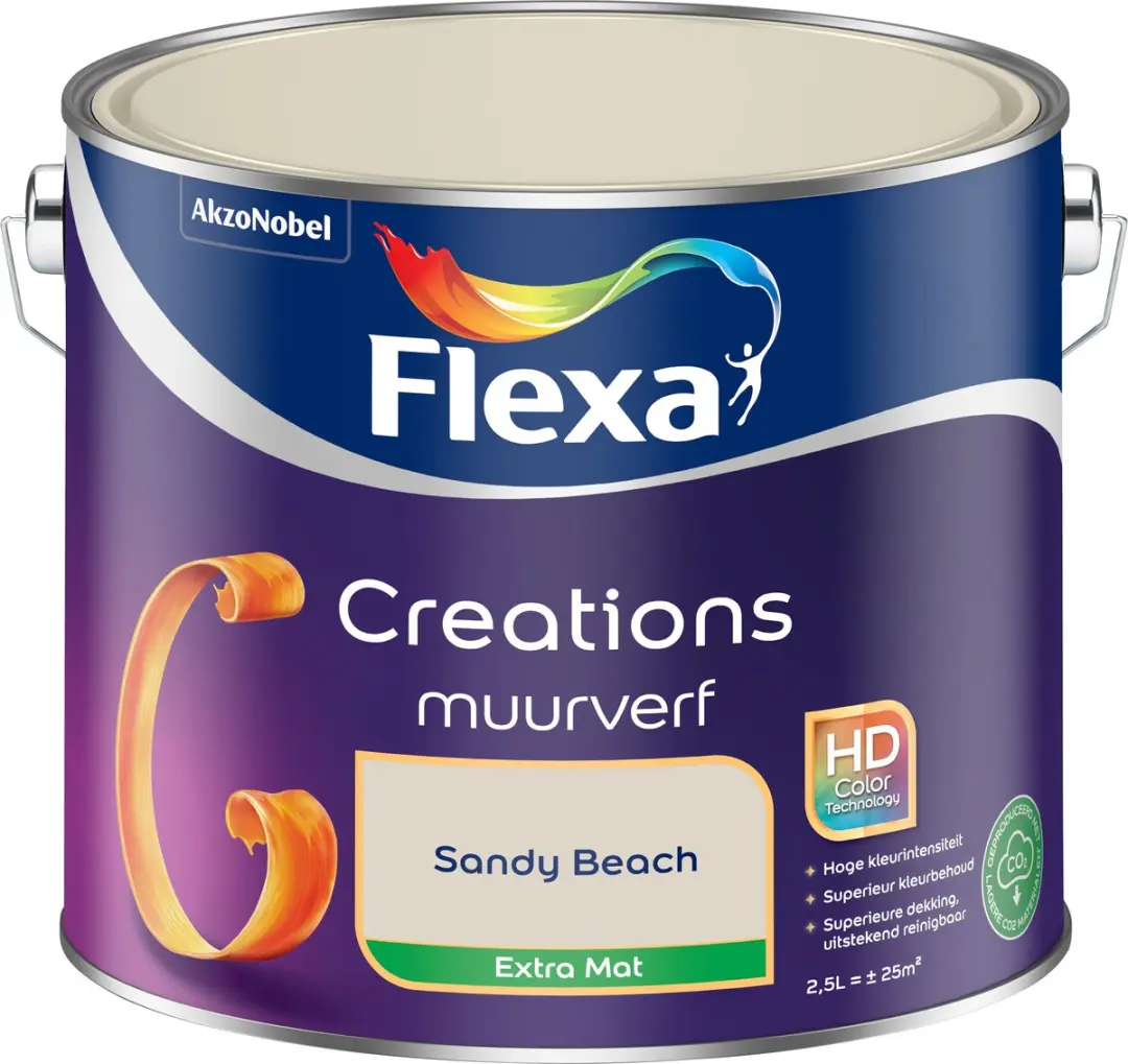 Flexa Creations Muurverf Extra Mat Sandy Beach 2,5L