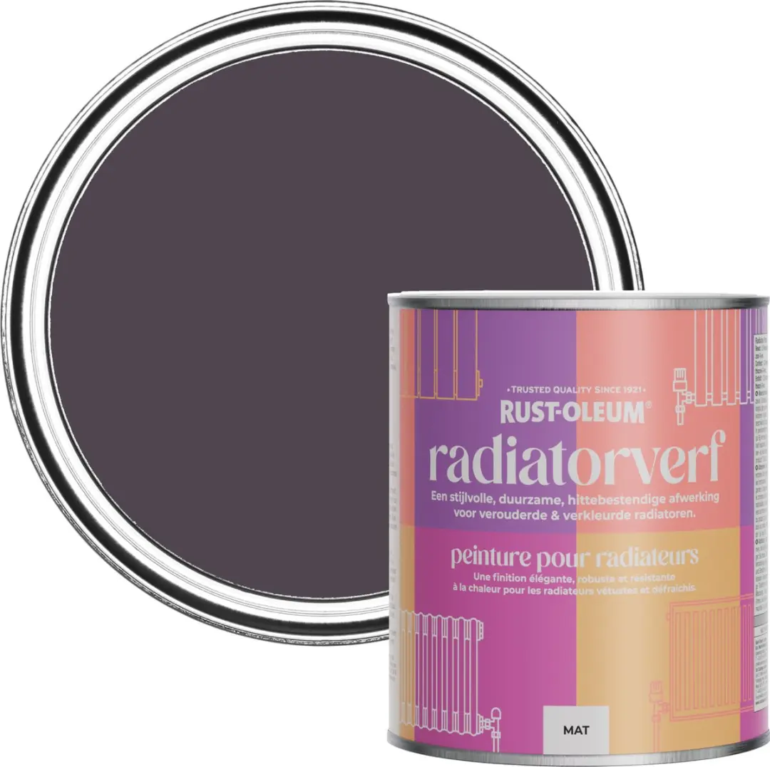Rust-Oleum Donkerpaarse Radiatorverf 750ml