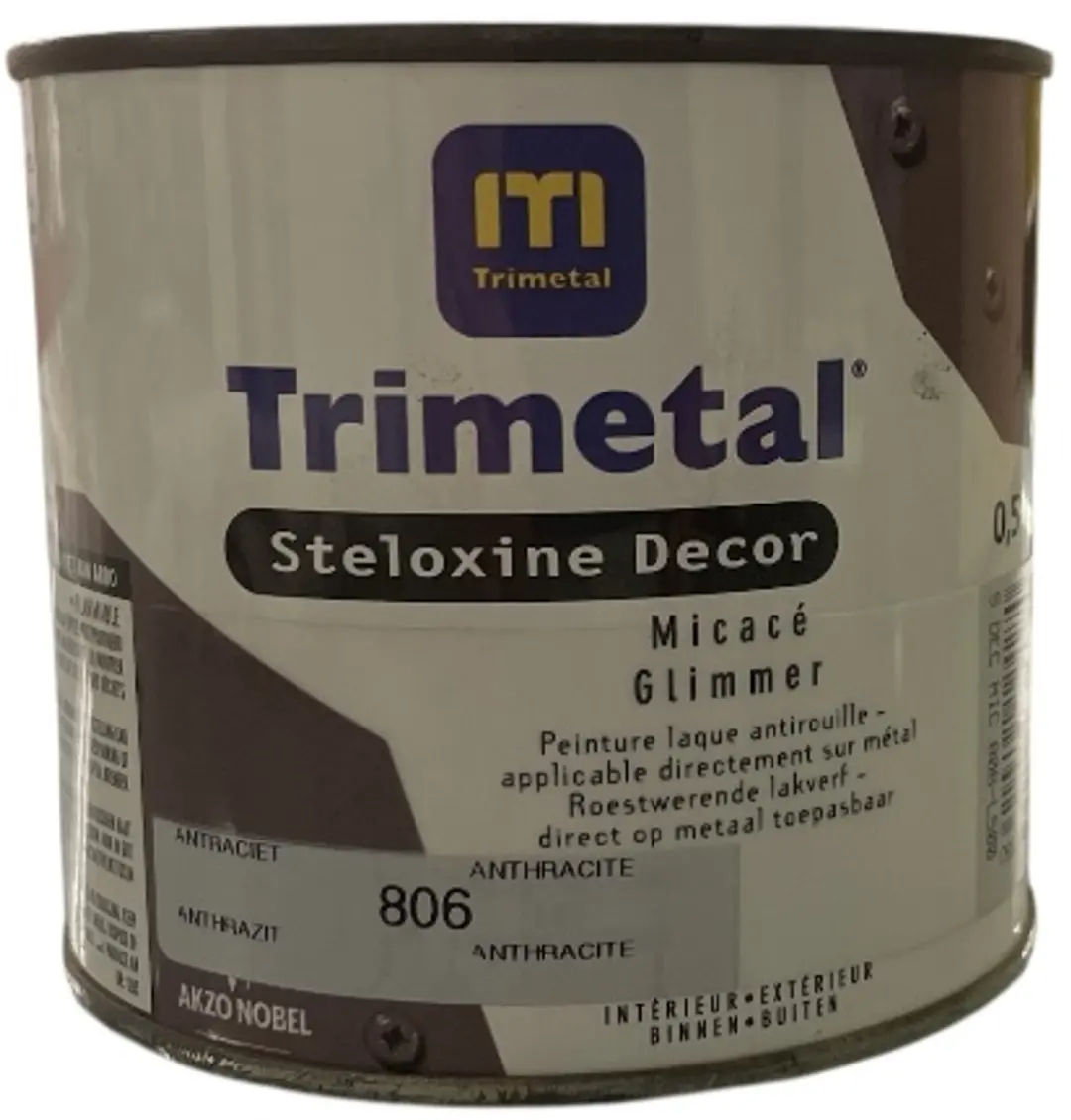 Trimetal Steloxine Decor Glimmer Antraciet Lak 0.5L