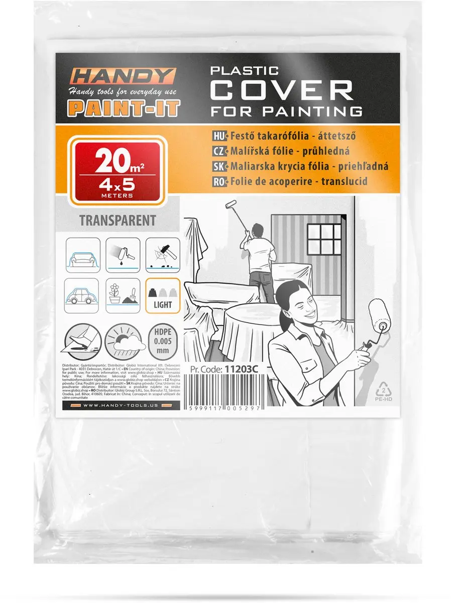 Handy Afdekfolie HDPE 5 Micron 4x5m