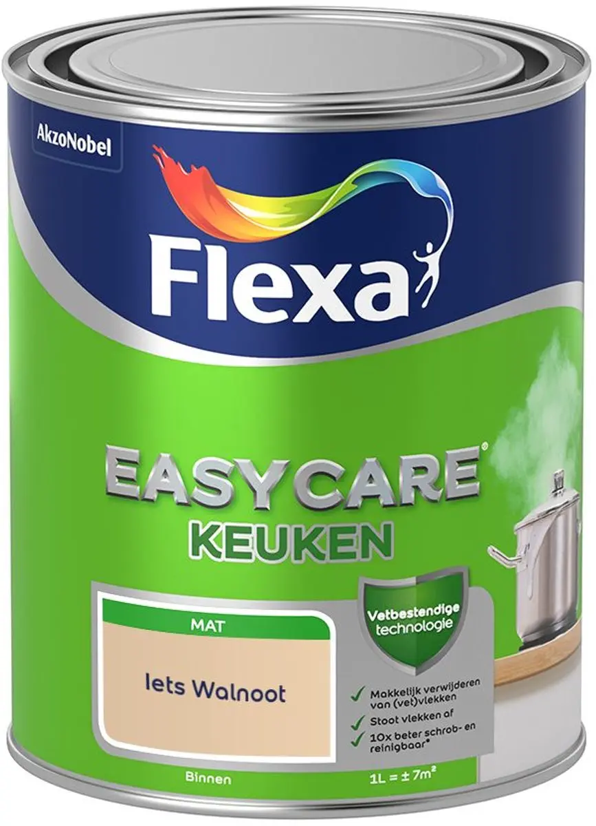 Flexa Easycare Keuken Mengverf Iets Walnoot 1L