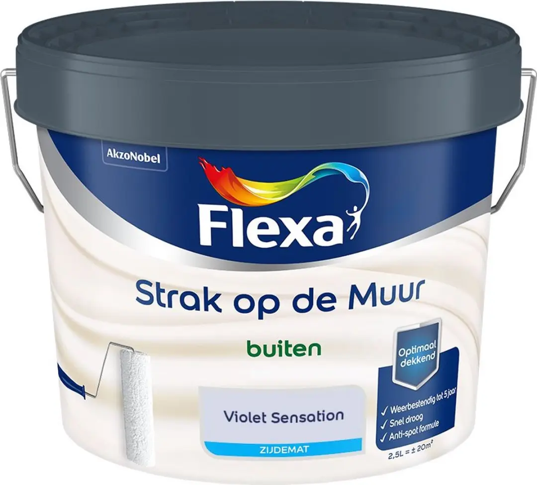 Flexa Strak Op De Muur Violet Sensation Mengverf 2,5L