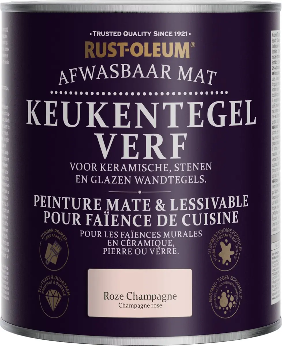 Rust-Oleum Roze Champagne Verf 750ml - Keukentegels